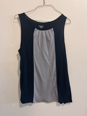 Merona Navy‎ and Gray Sleeveless Colorblock Tank
